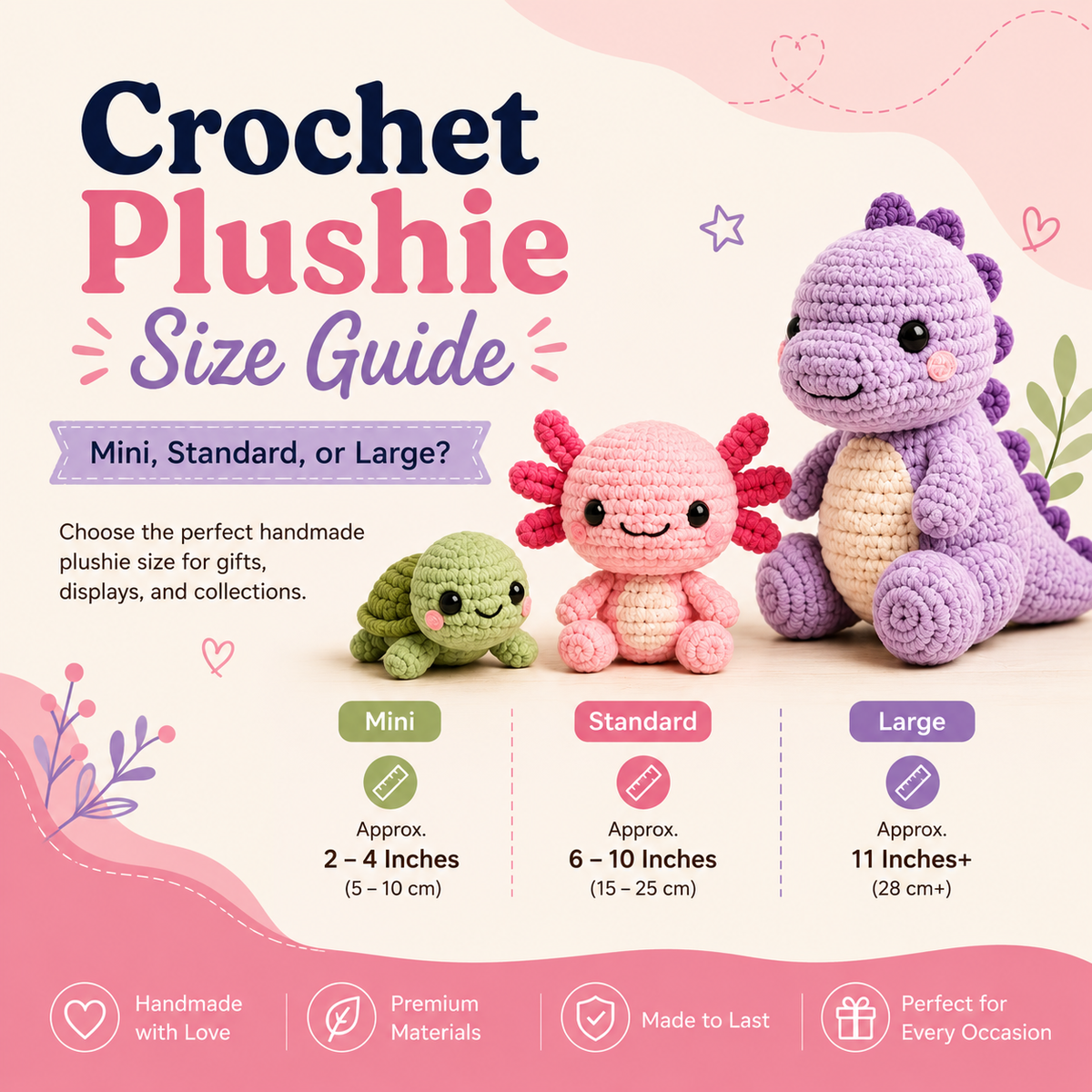 Crochet Plushie Size Guide
