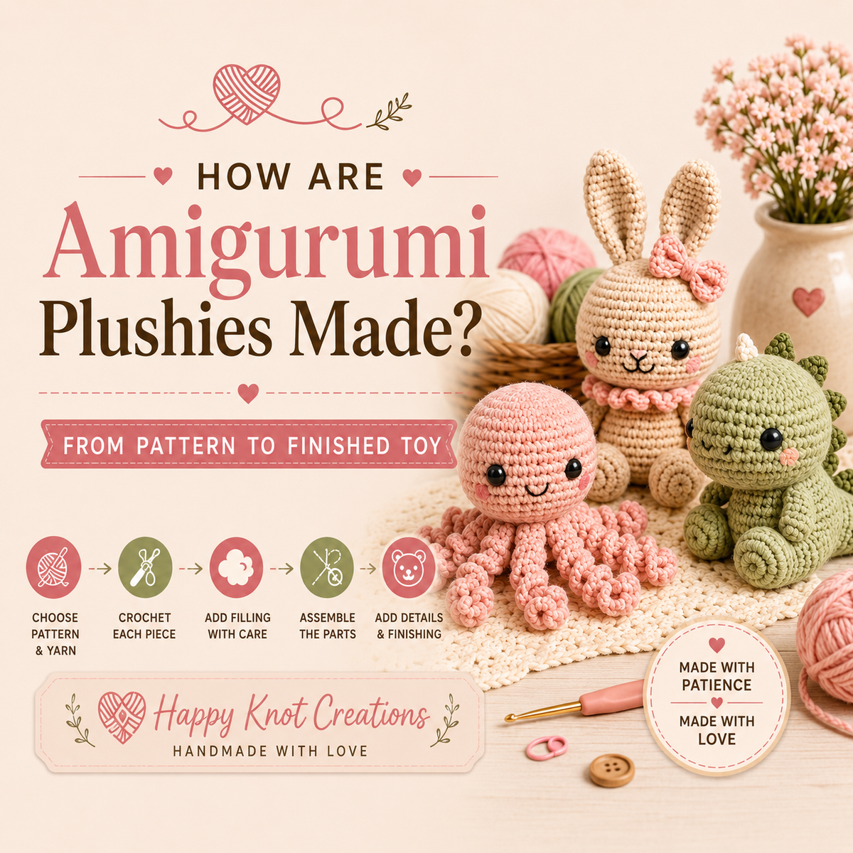 how amigurumi plushies made 