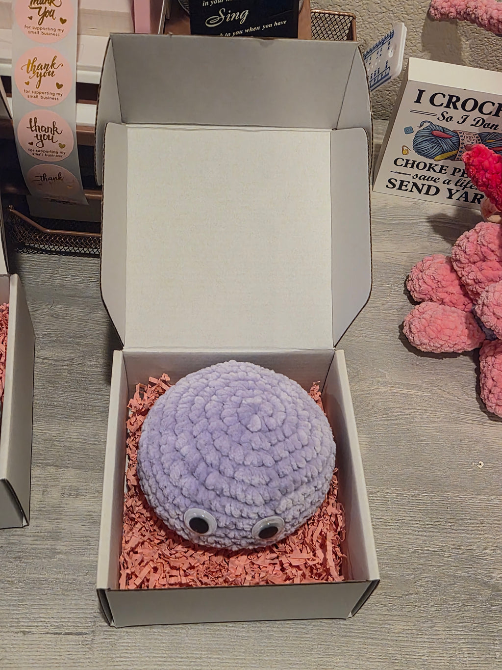 Emotional Support Pet Rock Crochet Plush