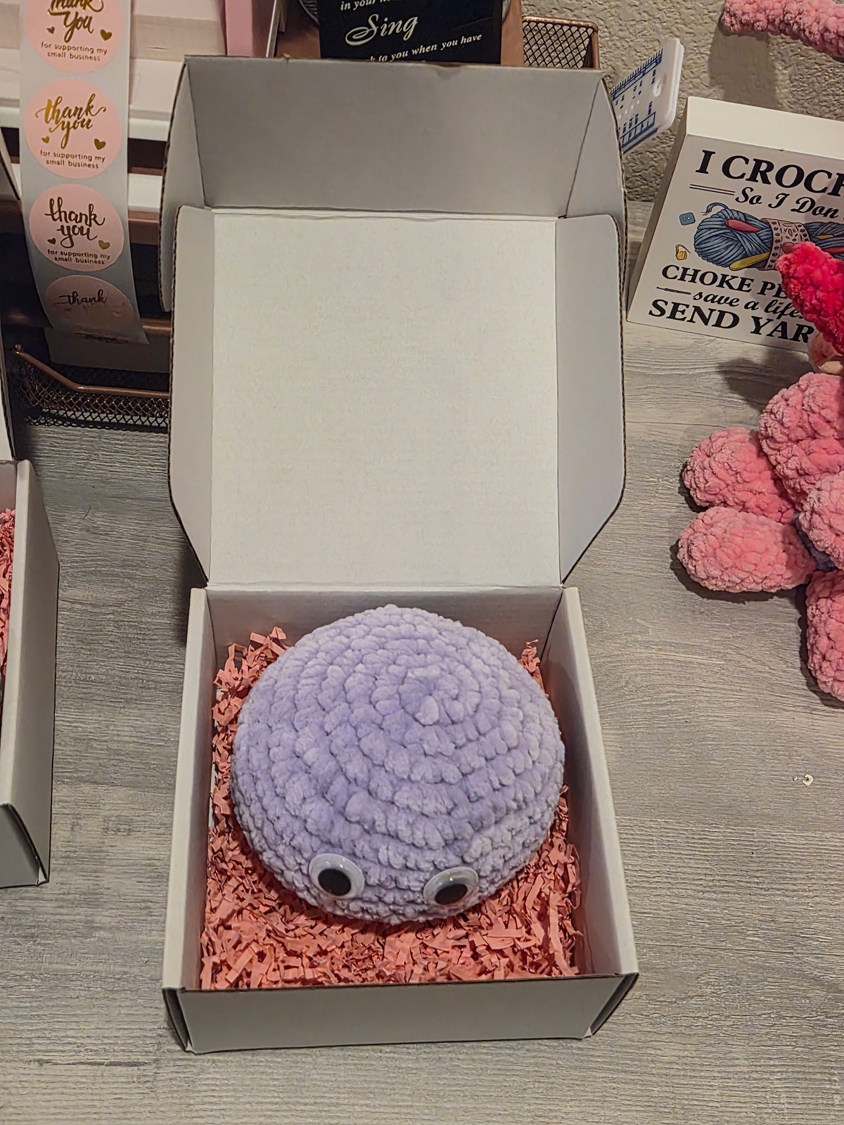 Emotional Support Pet Rock Crochet Plush