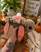 Pumpkin Pie Sea Turtle Crochet Plush
