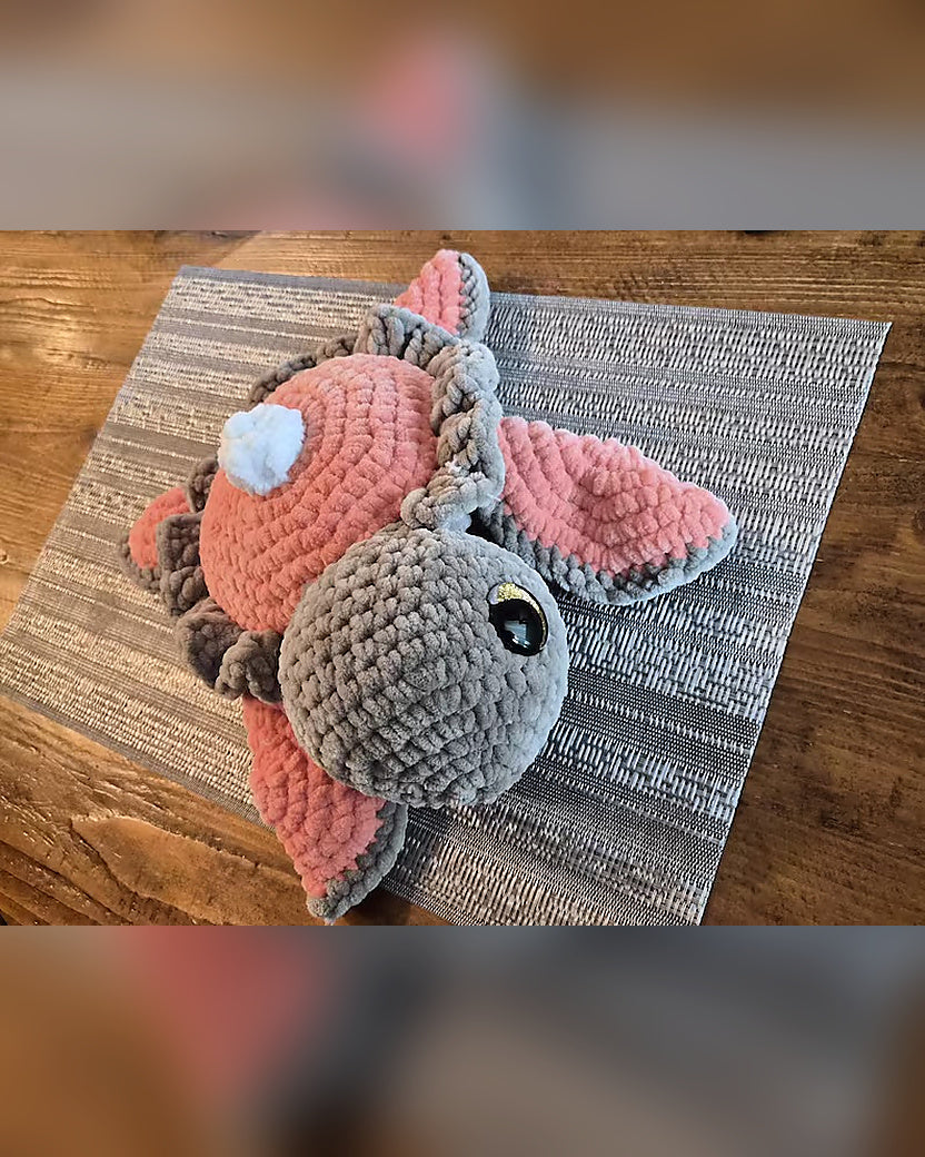 Pumpkin Pie Sea Turtle Crochet Plush