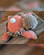 Pumpkin Pie Sea Turtle Crochet Plush