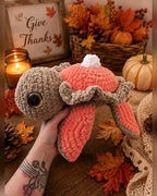Pumpkin Pie Sea Turtle Crochet Plush
