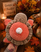 Pumpkin Pie Sea Turtle Crochet Plush