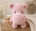 Hippo Crochet Plush, Chunky Velvet