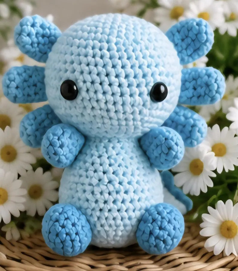 Axolotl Crochet Plush, Green