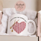 Crochet Heart Coffee Mug