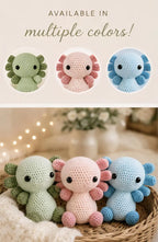 Axolotl Crochet Plush, Green