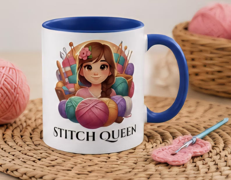 Yarn Basket Accent Mug, 11oz