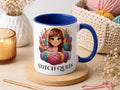 Yarn Basket Accent Mug 11oz with crochet themed design