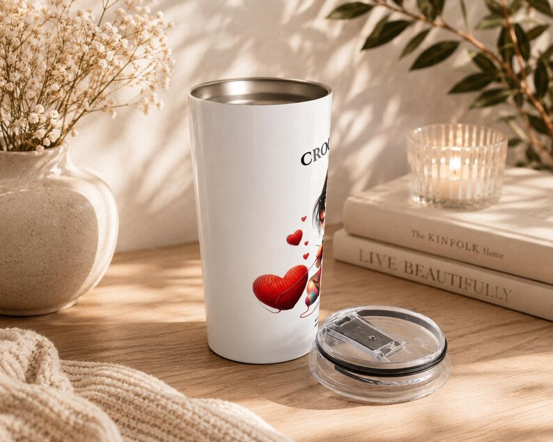 Crochet Hearts Tumbler, 20oz