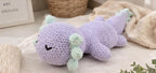 Axolotl Crochet Plush, Lavender Sleeping