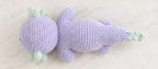 Axolotl Crochet Plush, Lavender Sleeping