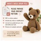 Custom Crochet Plush, Made from Your Pattern