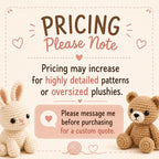Custom Crochet Plush, Made from Your Pattern