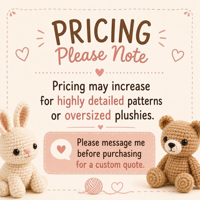 Custom Crochet Plush, Made from Your Pattern