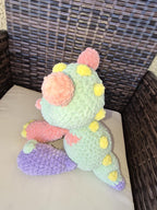 Dinosaur Crochet Plush, Rainbow