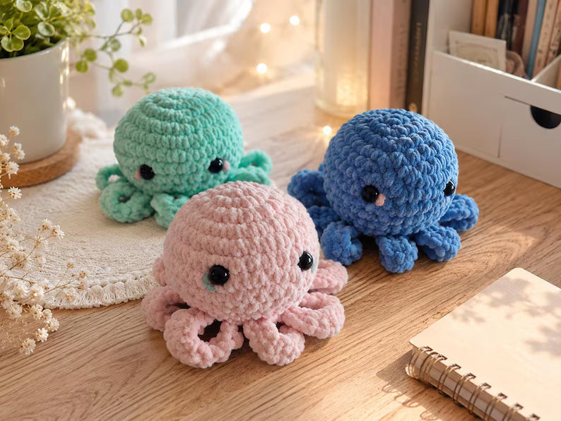Octopus Crochet Plush, Medium