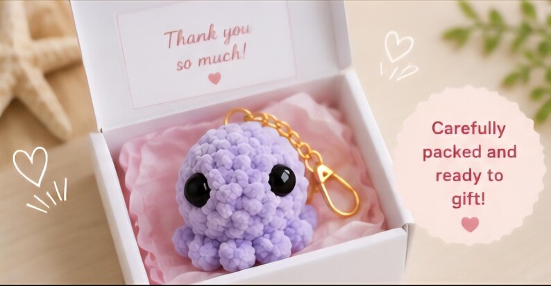 Octopus Crochet Keychain