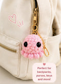 Handmade octopus crochet keychain