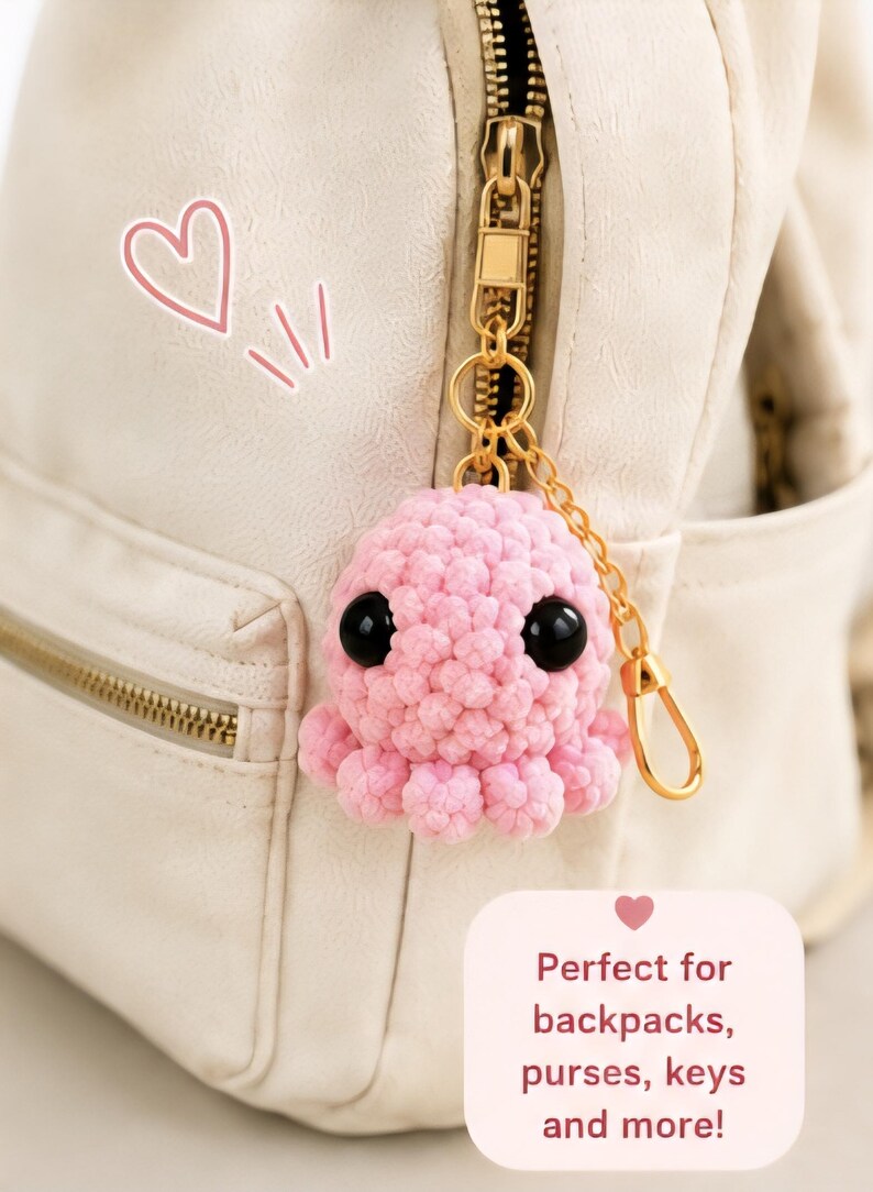 Octopus Crochet Keychain