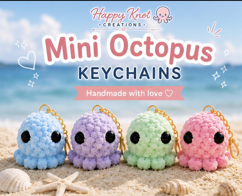 Octopus Crochet Keychain