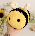 Bumblebee Crochet Plush, Chunky Velvet