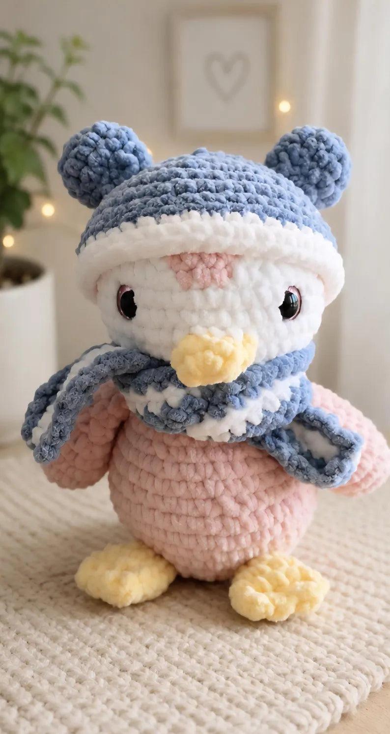 Penguin Crochet Plush, Customizable