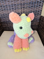 Dinosaur Crochet Plush, Rainbow