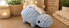 Chunky Crochet Stegosaurus Plush, Pastel Dinosaur Amigurumi Toy, Chenille Yarn Stuffed Animal