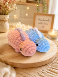 Chunky Crochet Stegosaurus Plush, Pastel Dinosaur Amigurumi Toy, Chenille Yarn Stuffed Animal