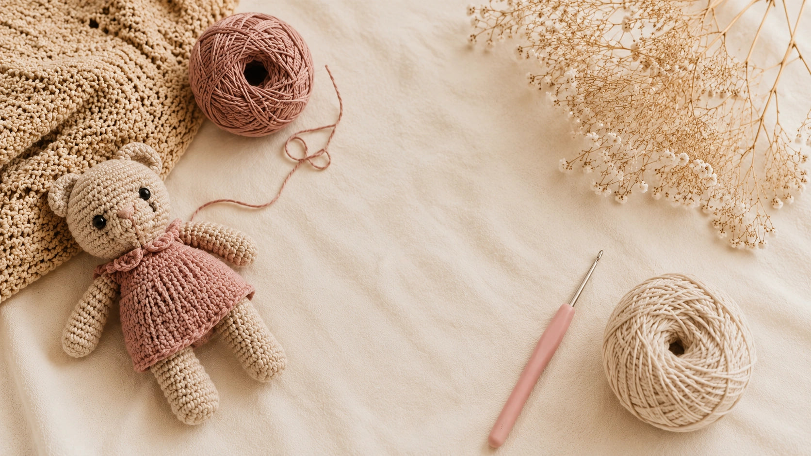 Happy Knot Creations handmade crochet work banner