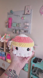 Crochet Candy Corn Ghost Plush