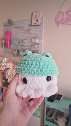 Crochet Frog Ghost Plush