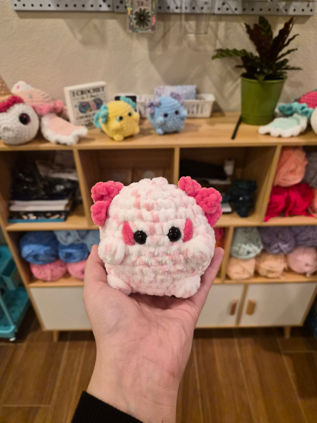 Crochet Axolotl Desk Pet Plush