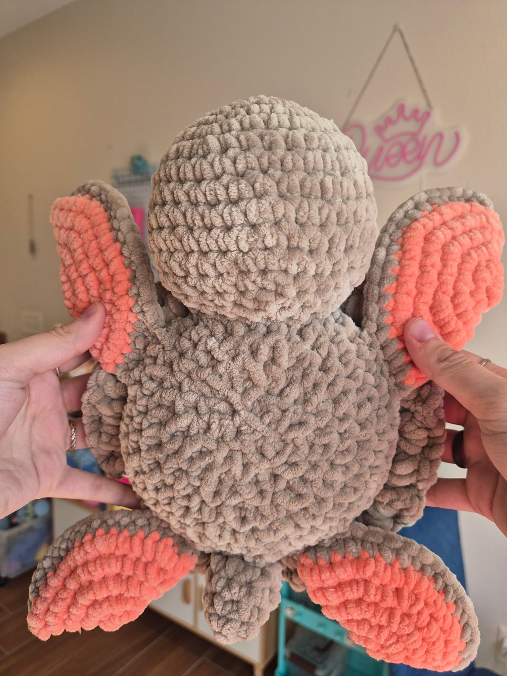 Pumpkin Pie Sea Turtle Crochet Plush