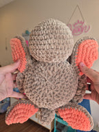 Pumpkin Pie Sea Turtle Crochet Plush