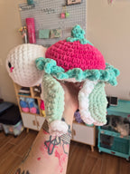 Crochet Strawberry Turtle Plush
