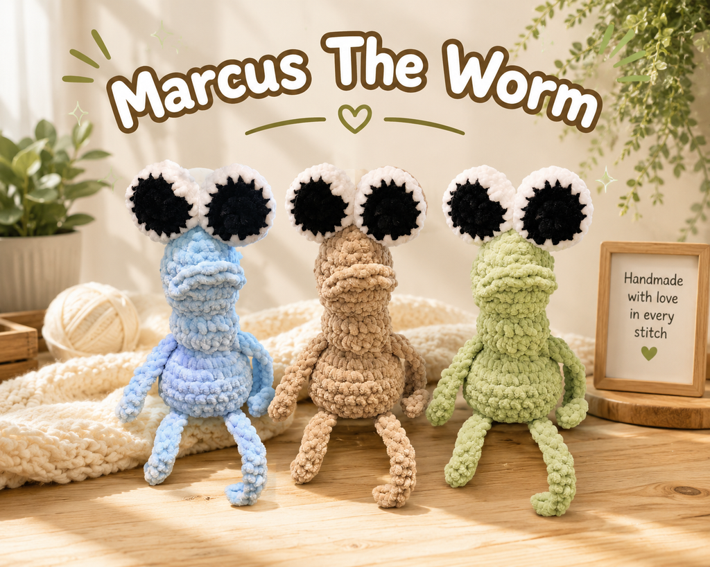 Marcus The Worm Crochet Plush