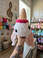 Crochet Ice Cream Sundae Turtle Plushie