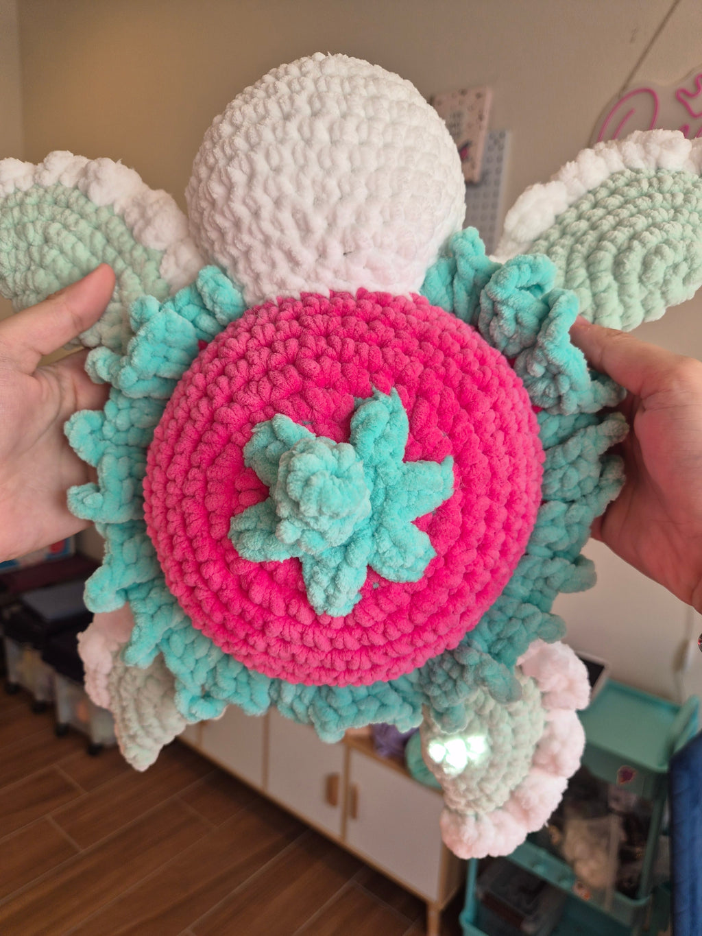 Crochet Strawberry Turtle Plush