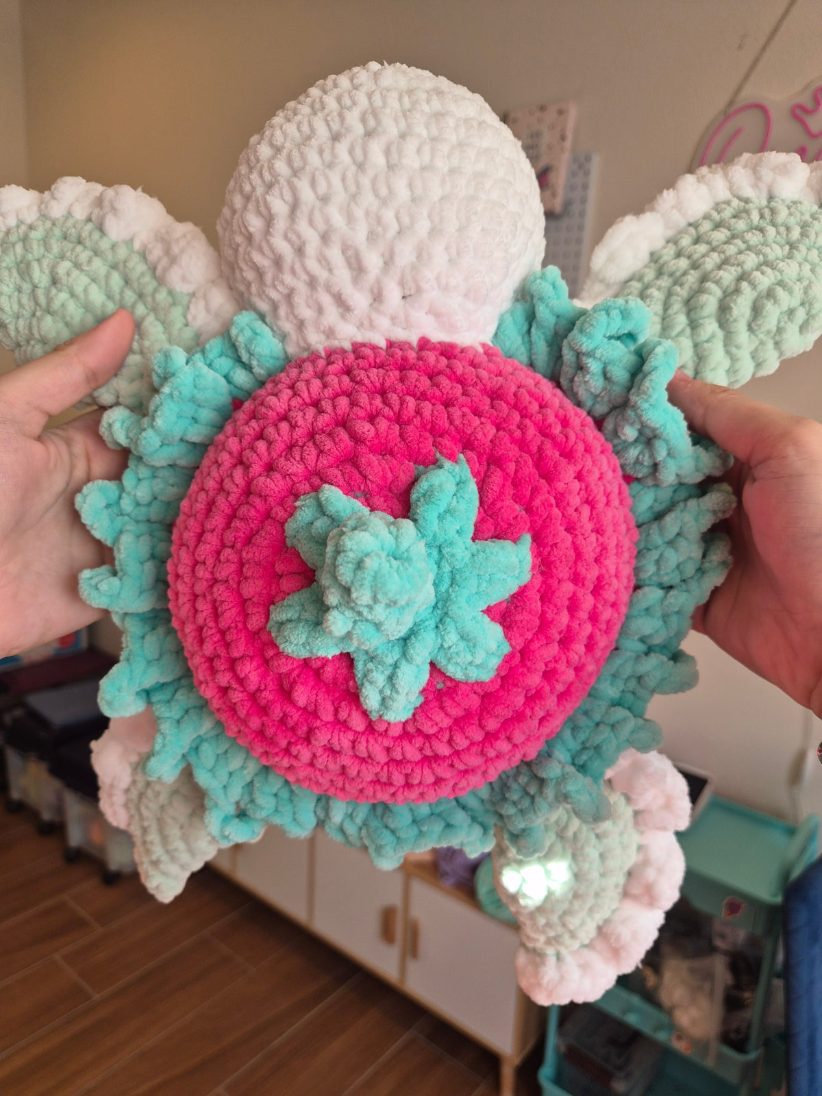 Crochet Strawberry Turtle Plush