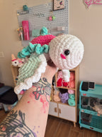 Crochet Strawberry Turtle Plush