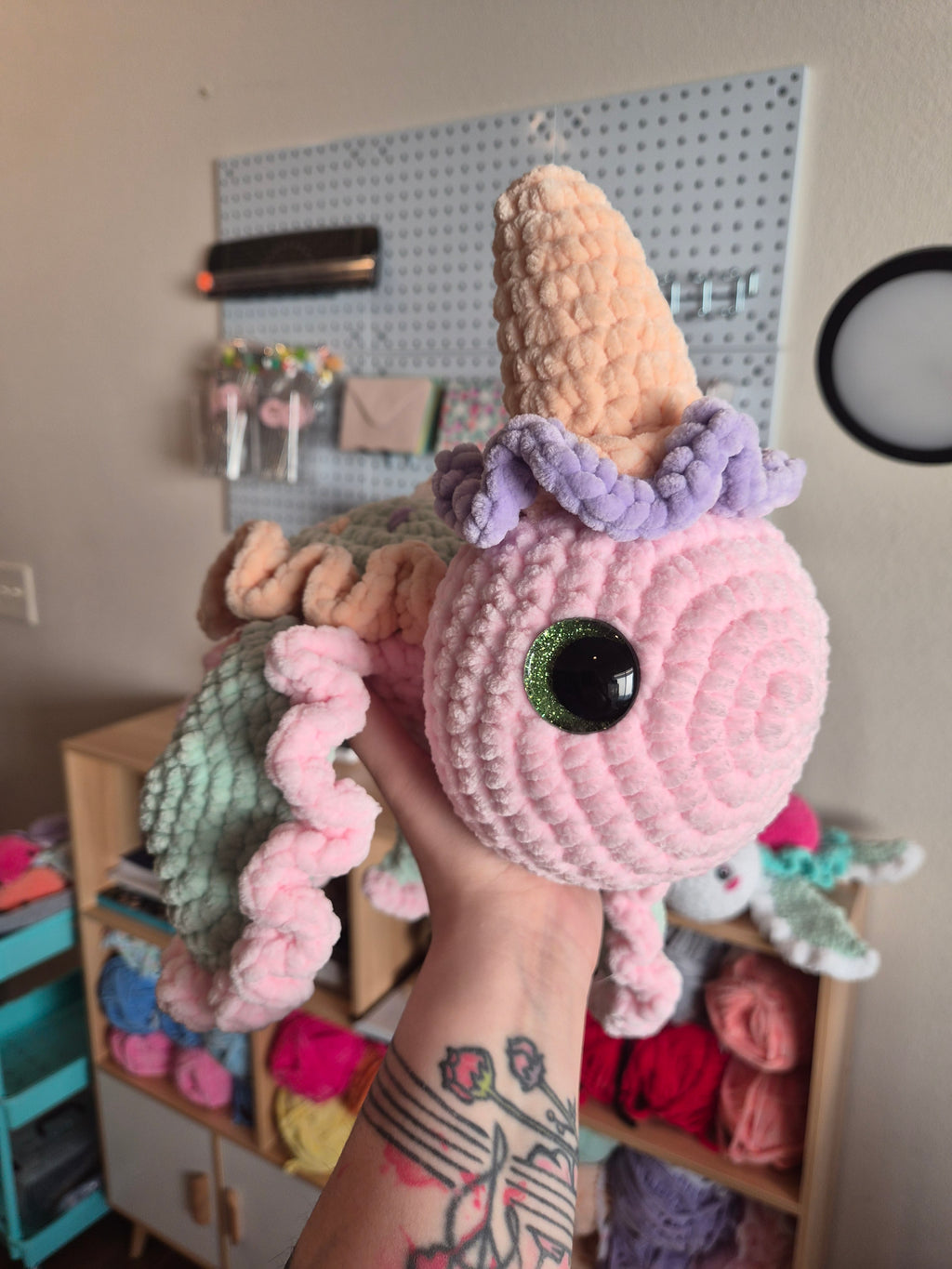 Crochet Ice Cream Sundae Turtle Plushie