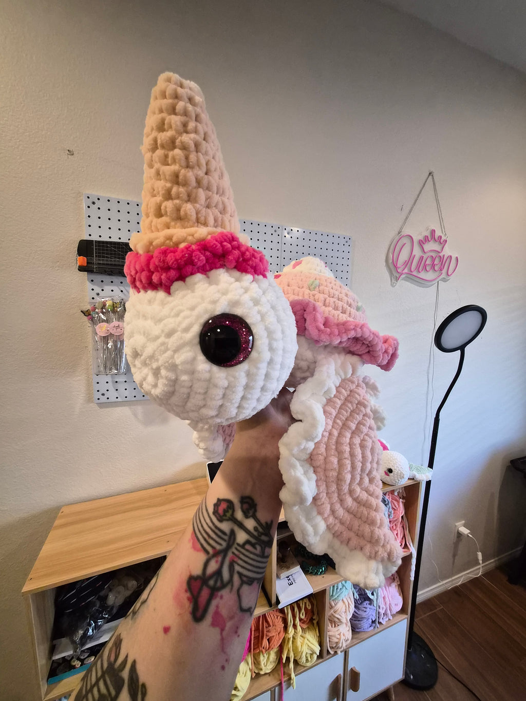 Crochet Ice Cream Sundae Turtle Plushie