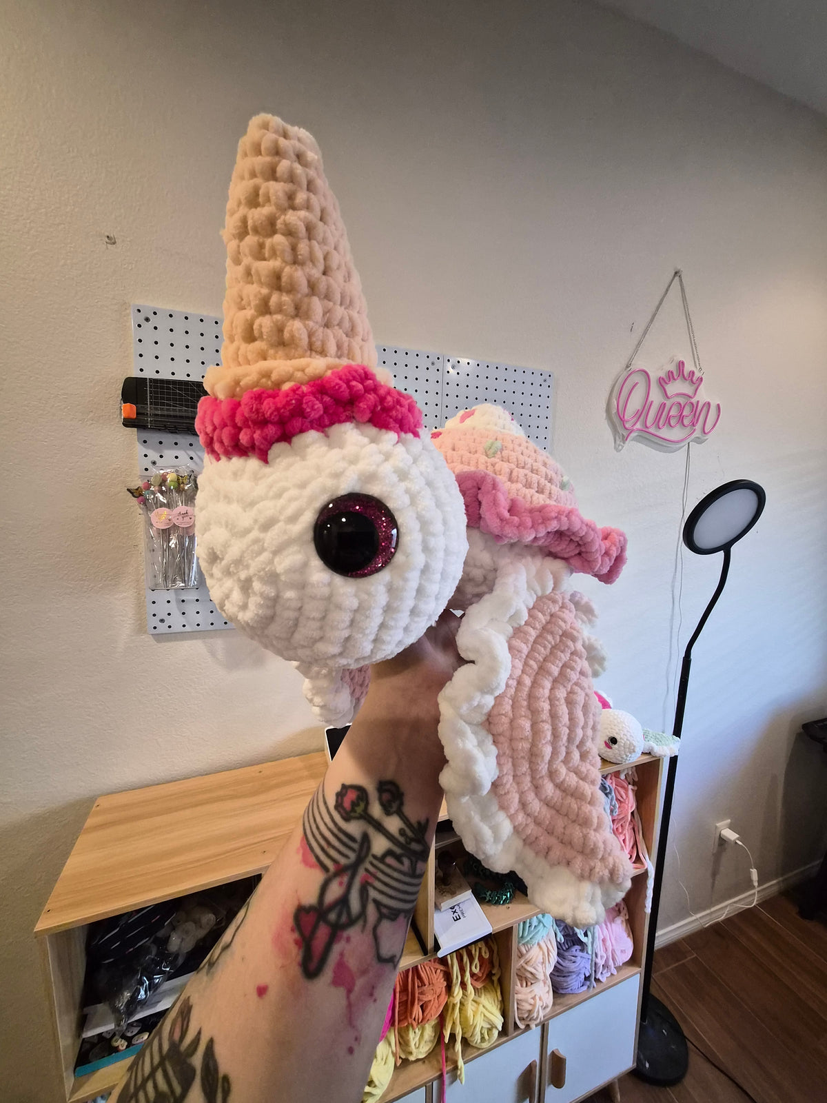 Crochet Ice Cream Sundae Turtle Plushie