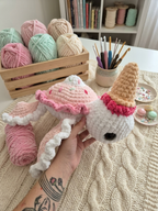 Crochet Ice Cream Sundae Turtle Plushie