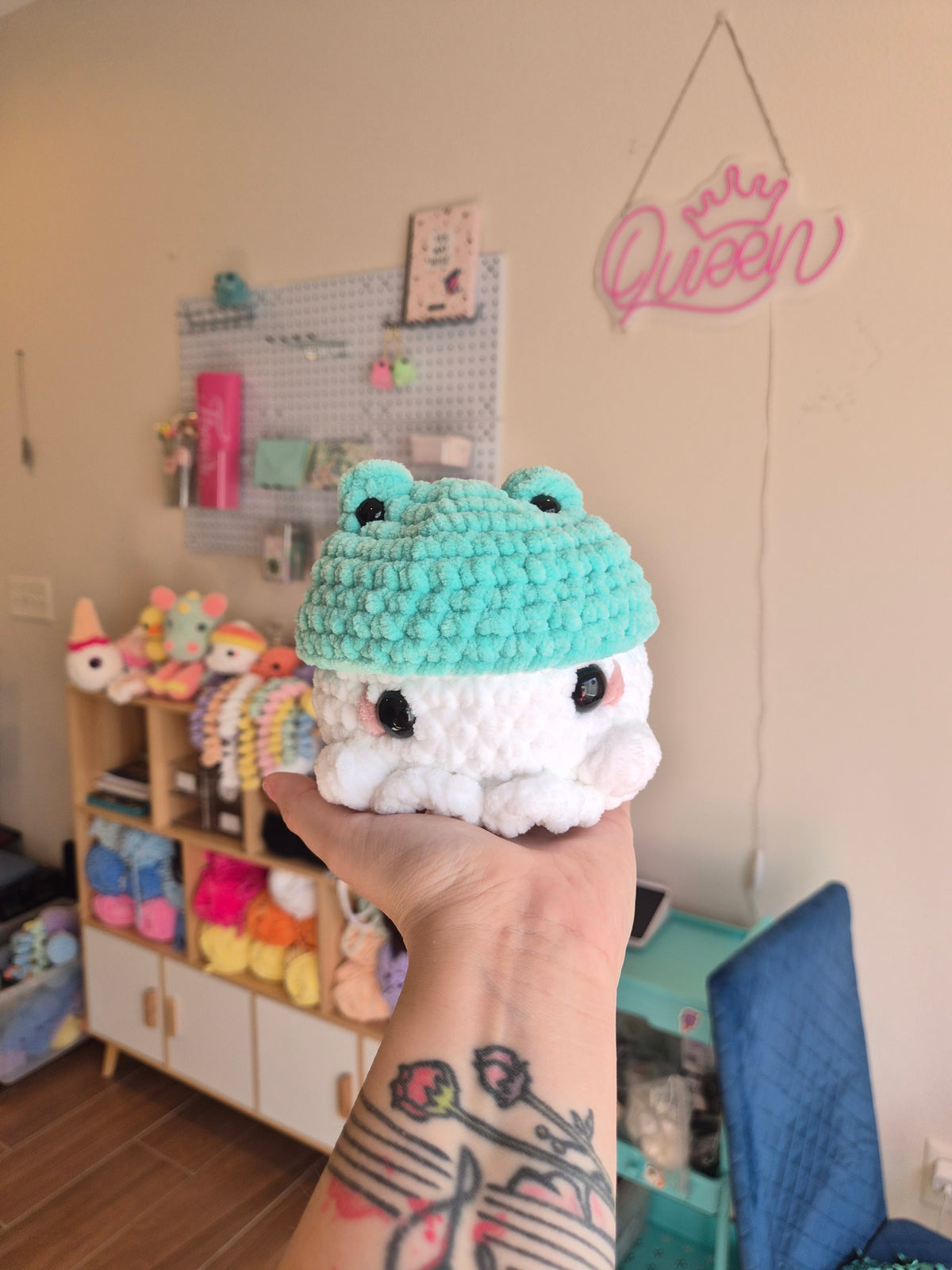 Crochet Frog Ghost Plush