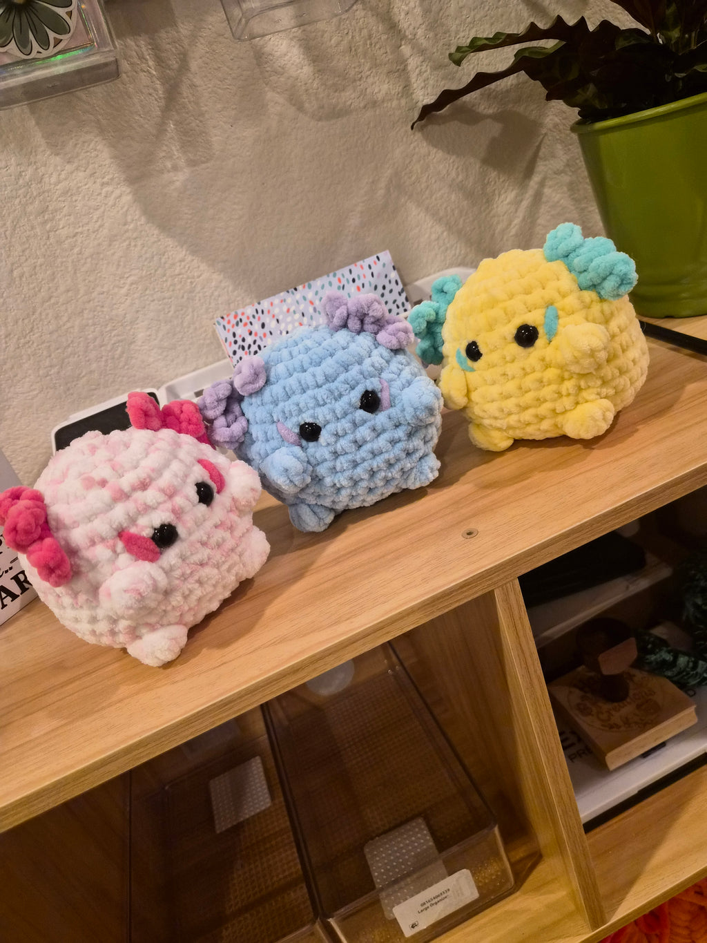 Crochet Axolotl Desk Pet Plush